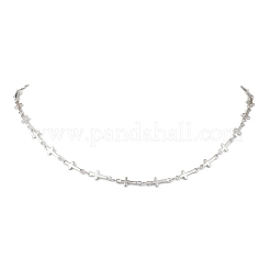 Ожерелья из нержавеющей стали 304 с цепочкой с перекрестными связями для женщин&nbsp;NJEW-JN05118-02
