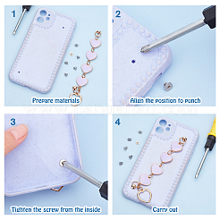 6 шт. 6-цветные эмалевые цепочки в форме сердца для брелоков своими руками MOBA-PH0001-06