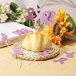 12 пакетик октябрь рак груди розовая лента осведомленность бумага блестки пудра вставки для торта DIY-CA0007-71