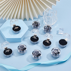 50 шт восьмиугольные прозрачные пластиковые коробки для колец&nbsp;OBOX-DC0001-02B