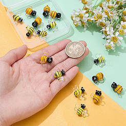 16pcs 2 Arten handgemachte Bunte Malerei-Perlen&nbsp;LAMP-UN0001-03