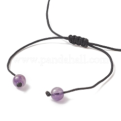 Braccialetto di perline intrecciate rotonde con pietre preziose miste naturali&nbsp;BJEW-JB09259