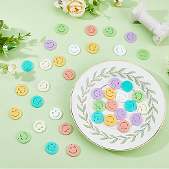 42шт 7 цвета непрозрачные акриловые подвески&nbsp;OACR-HY0001-12