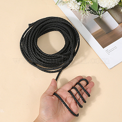 10 м круглый шнур из искусственной кожи с плетением&nbsp;WL-GF0001-32A-05