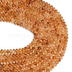 Нити из нагретых натуральных цитриновых бусин&nbsp;G-C280-A04-02