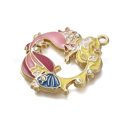 Pendentifs d'émail en alliage&nbsp;LS-ENAM-S021-01G-D