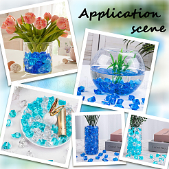 400шт 4 цвета прозрачные акриловые бусины&nbsp;OACR-SC0001-49