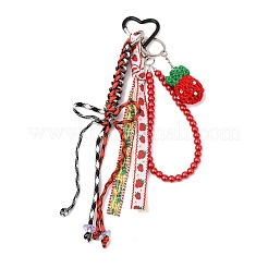 2 шт. подвеска в виде клубники из полиэфирной веревки HJEW-JM04391