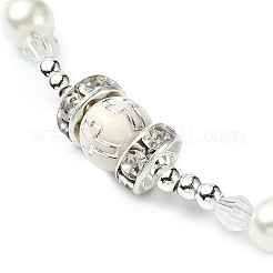 Четки из сплава креста и Девы Марии NJEW-JN05123