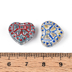 С напылением окрашенные прозрачные стеклянные бусинки&nbsp;GLAA-N061-04