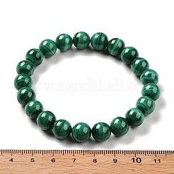 Браслеты-стрейч из натурального малахита&nbsp;BJEW-A045-01B