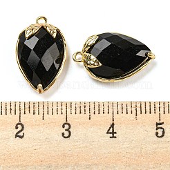 Ограненные подвески из натурального обсидиана&nbsp;G-M431-06G-07