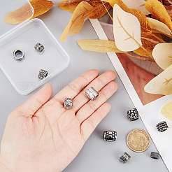 10 шт. 10 стиля европейских бусин из нержавеющей стали 304&nbsp;STAS-PH0004-50