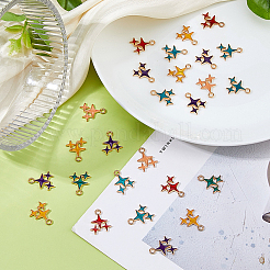 72шт 6 цвета сплава эмалевые подвески&nbsp;ENAM-DC0002-04