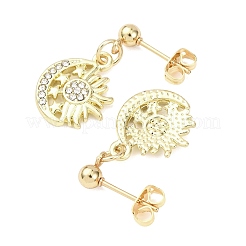 Серьги-гвоздики из сплава с кристаллами и стразами EJEW-JE06657-01