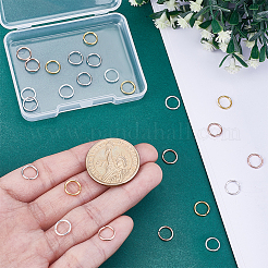 24 шт. 4 цвета s925 стерлинговое серебро открытые соединительные кольца STER-PH0003-67