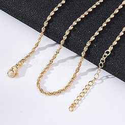 Ожерелье из латунных сингапурских цепей для женщин&nbsp;X-NJEW-P265-27G