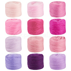 60г 12-х цветная шерстяная ровница для валяния&nbsp;DIY-TA0012-85