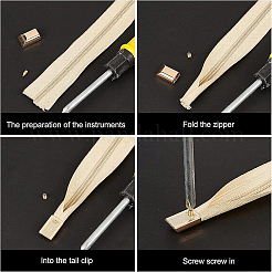 Конец шнура молния сумки сплава PALLOY-BC0001-03
