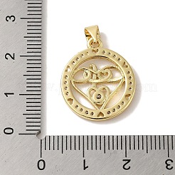 Покрытие стойки латунь микропаве прозрачные подвески из кубического циркония&nbsp;KK-P267-11G-G