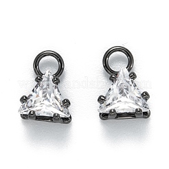 Breloques en laiton zircon cubique clair&nbsp;ZIRC-G170-14B