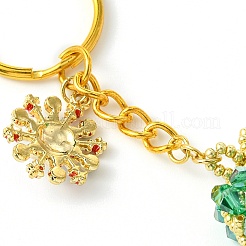 Рождественские плетеные стеклянные брелки KEYC-MZ00017-03