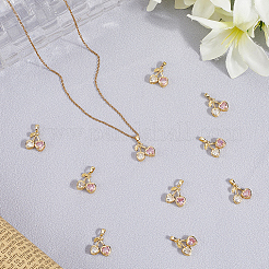 10шт латунные подвески из кубического циркония с микро-паве&nbsp;KK-BBC0019-45