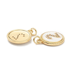 Breloques en laiton zircon cubique transparent&nbsp;ZIRC-J040-44G-02