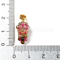 Подвески-кластеры из натурального турмалина круглой формы&nbsp;LS-G-D094-04G