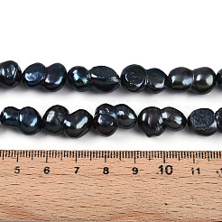 Нити натуральных бусинок из зернистого жемчуга кеши в стиле барокко PEAR-S020-F13-01