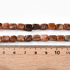 Природные брекчированных яшмы бисер нитей G-T141-30