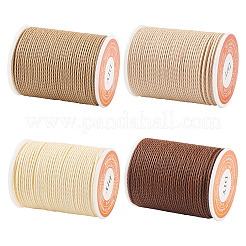 4 rollo de cordón de poliéster encerado redondo de 4 colores&nbsp;YC-TA0001-21A