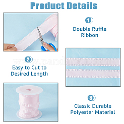 10 ярд полиэстеровой кружевной ленты с оборками DIY-FI0001-14B