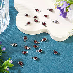 20 Stück facettierte Glasanhänger&nbsp;RGLA-TADJ0001-01A