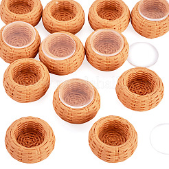 12 cesta de resina en miniatura&nbsp;DIY-TA0016-07