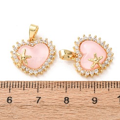 Pendenti in zirconi cubici trasparenti in micro pavè di ottone&nbsp;KK-A304-26G-02