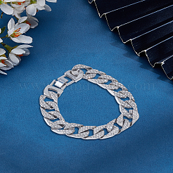 1шт сплава лист звеньев цепи браслеты для женщин&nbsp;BJEW-LP0001-63