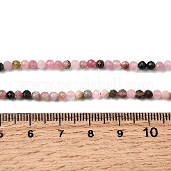 Нити из натуральных разноцветных турмалиновых бусин&nbsp;G-H336-A10-02