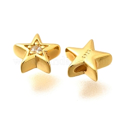 925 бусина из чистого серебра с микропаве и прозрачным фианитом STER-B006-12G