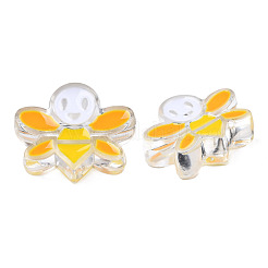 Прозрачные бусины из акриловой эмали&nbsp;TACR-N012-007