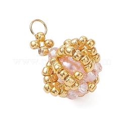 Подвески-короны из стеклянных бусинок&nbsp;PALLOY-MZ01042-05