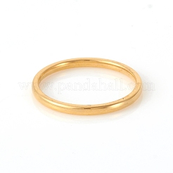 201ステンレススチールプレーンバンドリング  18KGP本金メッキ  usサイズ4（14.8mm）  1.5mm&nbsp;X-RJEW-G107-1.5mm-4-G