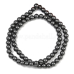 Cuentas de hematites no magnéticas sintéticas hebras&nbsp;GG-CBAB93D-B01-6mm