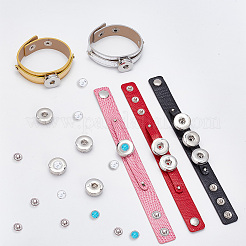 11 шт. 11-цветный сплав взаимозаменяемых застежек-карабинов для браслетов BJEW-DR0001-02