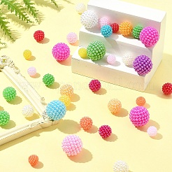 60шт 4 размера абс пластик имитация жемчуга бусины KY-FS0001-33