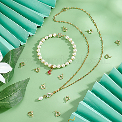 40 шт. экологически чистые латунные пружинные застежки-кольца KK-DC0001-72