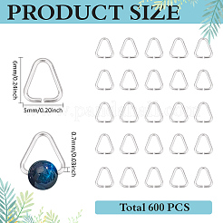 600 шт. треугольные кольца из нержавеющей стали 304&nbsp;STAS-ME0001-85
