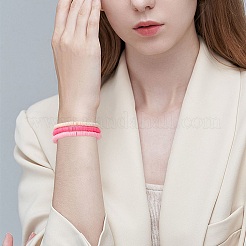6 pièce de bracelets extensibles en argile polymère&nbsp;BJEW-SW00138