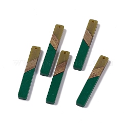 Большие подвески из непрозрачной смолы и орехового дерева RESI-M027-11D