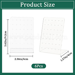 6 шт. органическое стекло с наклонной задней панелью для ювелирных изделий ODIS-CP0001-06